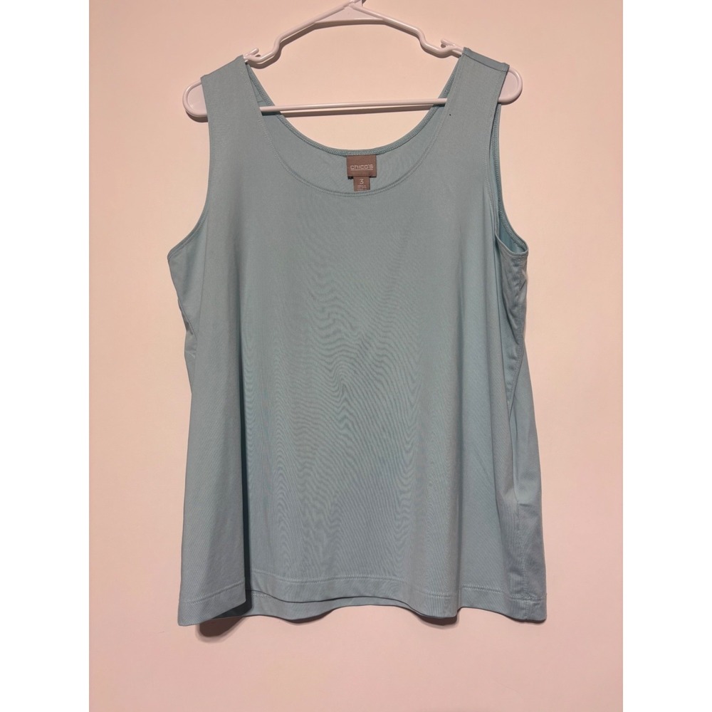 Chicos Womens 3 Sleeveless Pullover Stretch Nylon Spandex Tank Top